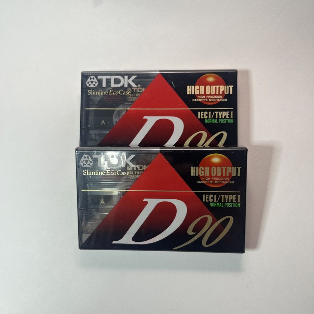 TDK D-90 TDK D-60 Blank Recordable Cassette Tapes Lot 2 High Output Sealed New